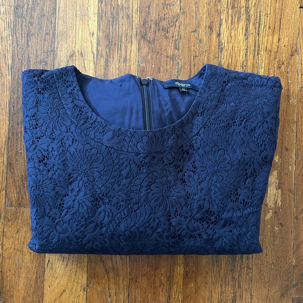 Madewell Navy Lace Dress